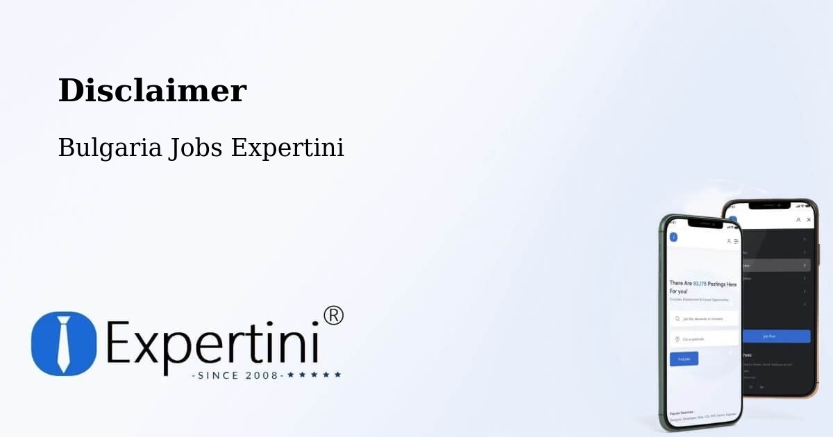 Disclaimer – Bansko - Bulgaria Jobs Expertini